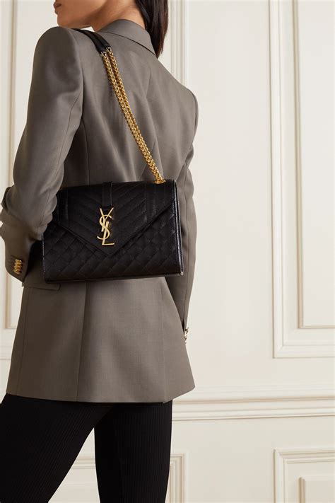 ysl medium black bag|YSL quilted bag black.